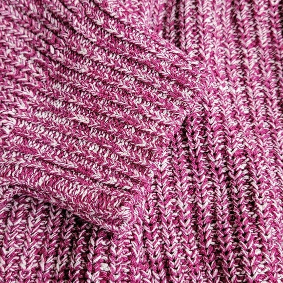 Cupcakes & Cashmere Small Pink Mockneck Turtleneck Sleeve Knit Sweater Cotton - Picture 2 of 6